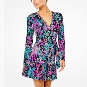 Misha Long Sleeve Wrap Romper